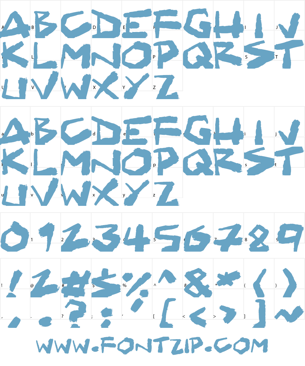 Crazy Guy Font Character